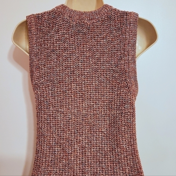 Ella Moss Multicolor Ribbed Knit Sleeveless Tank Medium - Picture 8 of 11
